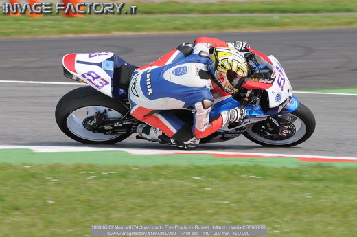 2009-05-09 Monza 0774 Supersport - Free Practice - Russell Holland - Honda CBR600RR